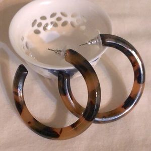 NEW LISTING! Resin Hoop Earrings